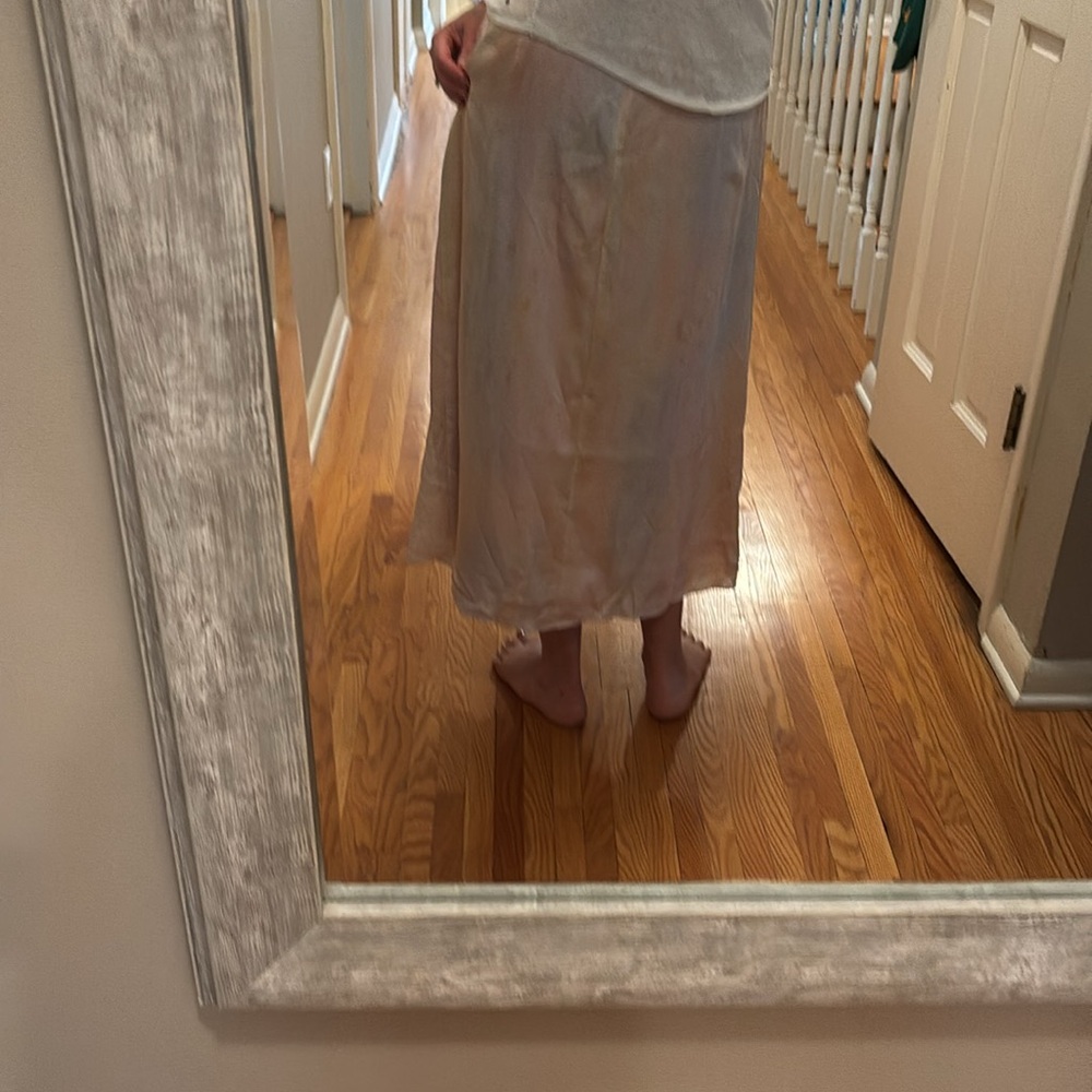 Vince Draped Midi Skirt in Rainbow Wash - Size 8 - Picture 16 of 16